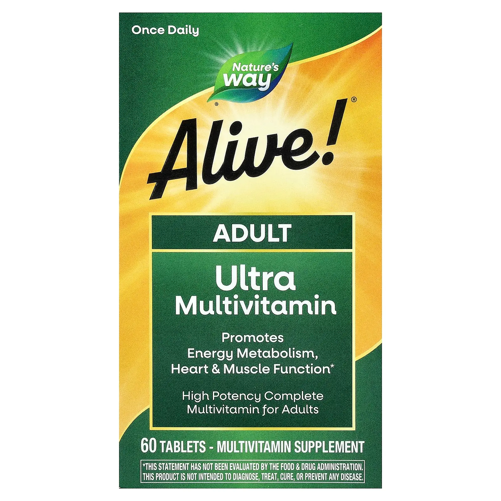 Nature's Way Alive!® Adult Ultra Multivitamin, 60 Tablets Nature's Way Alive!® Adult Ultra Multivitamin, 60 Tablets