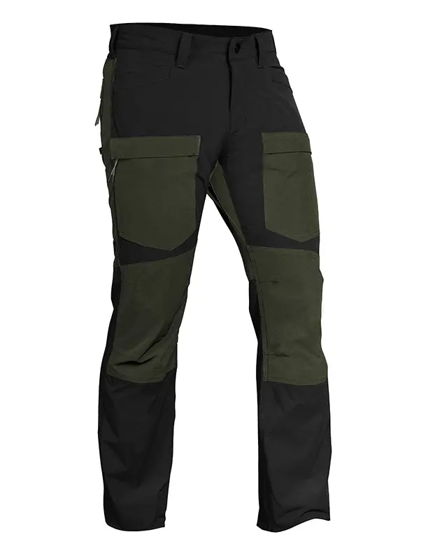 Howitzer Men's Scout Pant - Slim Fit Mid Waist Menswear in a Spandex Blend with Button Closure and Knee Panels, Nylon, Straight, Wrinkle, All Seasons, Casual, Clothes, Multiple Pockets, Elastane, Hiking / Light Outdoor, Machine Washable, Fashion
