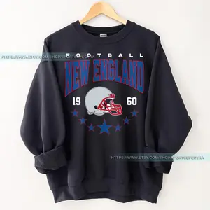 [Sale Up To 50%] New England Football Vintage Sweatshirt, The Pats Sweater, Vintage New England Fan Gift Crewneck, Patriot Sweatshirt Fans Gift, Gift For Fan, Trendy USA Cotton Fabric