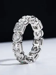 1 PC Glamorous Cubic Zirconia Ring Stackable Rings Stacking Rings For Women Wedding Engagement Valentine's Day Party Gift