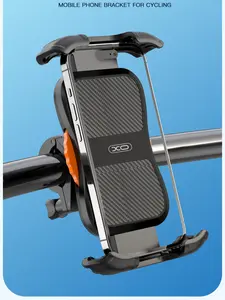 Motorcycle phone holder [Stable grip design] [Anti-drop function], upgraded motorcycle phone holder [1s stable locking mechanism], 360° rotatable phone holder for mountain bikes/bicycles, suitable for iPhone/ Samsung 4.7 - 6.9 inch phones