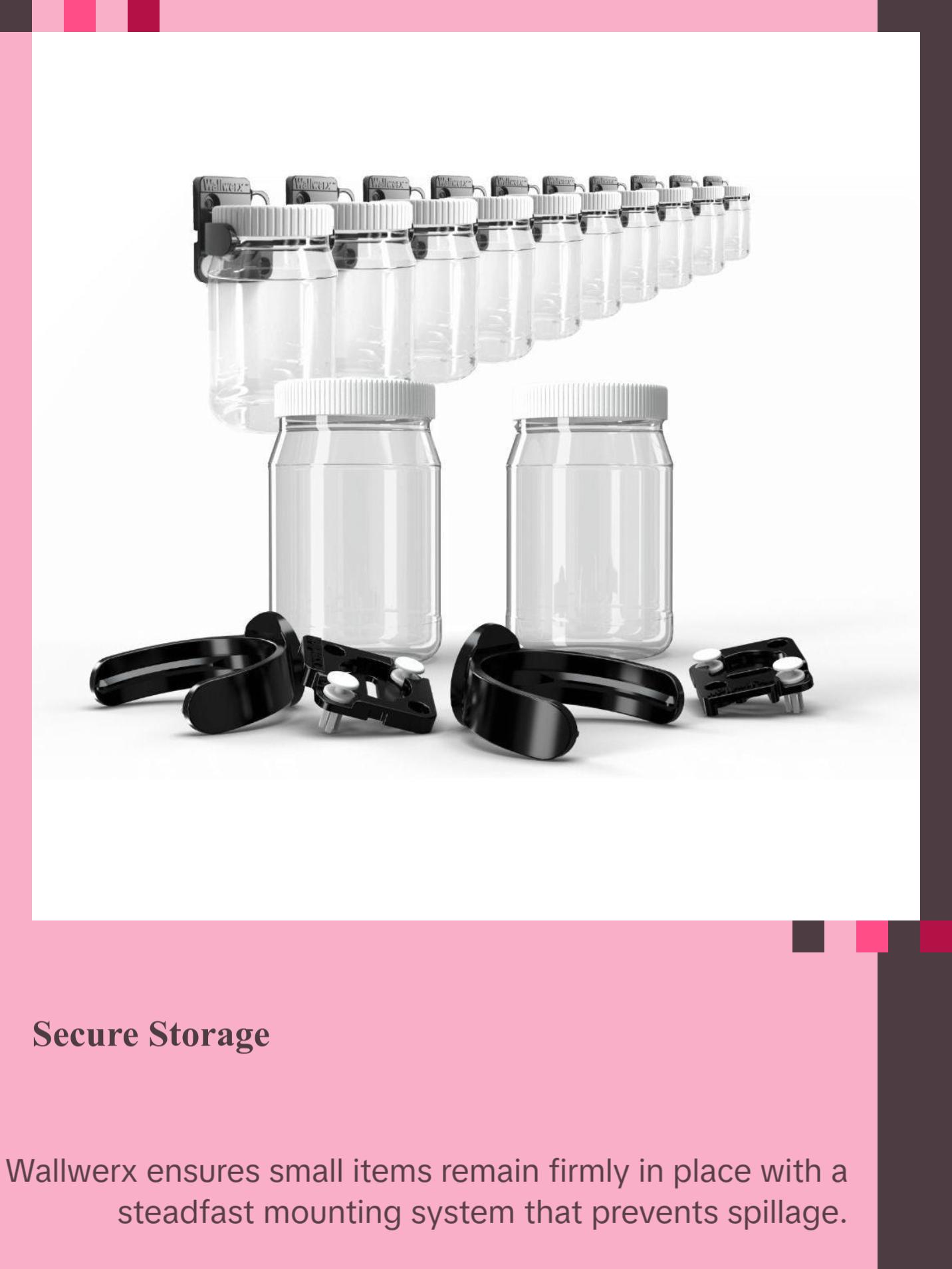 Clear Pegboard Containers - Wallwerx Organizer - Plastic Jars 16oz (12-Pack) Clear Pegboard Containers - Wallwerx Organizer - Plastic Jars 16oz (12-Pack)