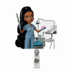 Tooth Fairy “Dental” Med Barb Badge Reel