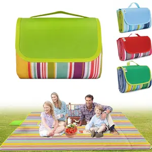 Foldable Portable Picnic Blanket Thickened Waterproof Beach Lightweight Camping Tent Grassland Mat For Parties Travel Outdoor