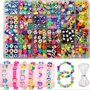 700 Pieces DIY Jewelry Making Kit with Acrylic Soft Clay Animal Charms & Polymer Clay Beading Set for Necklaces & Bracelets Easy Assembly Craft Kit for Beginners & Experts