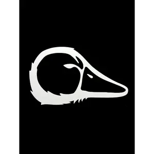 11in White Logo Decal Cutout Cardboard Decor