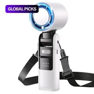 Portable Handheld Turbo Fan, 5 Gear Wind, Speed Adjustable Fan, Rechargeable 3 IN 1 Hand Fan with Air Turbo Tech Cooling Fan for Outdoor Activities, Travel, Beach(Refrigeration or Normal Specs) #GLOBAL PICKS