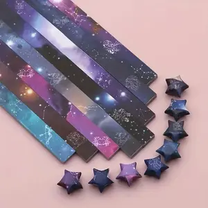 Gradual Star Origami Paper Strips, Dual-Sided Craft Paper for DIY Folding, Perfect for Handmade Projects, Decorative Origami Supplies, Paper Crafts