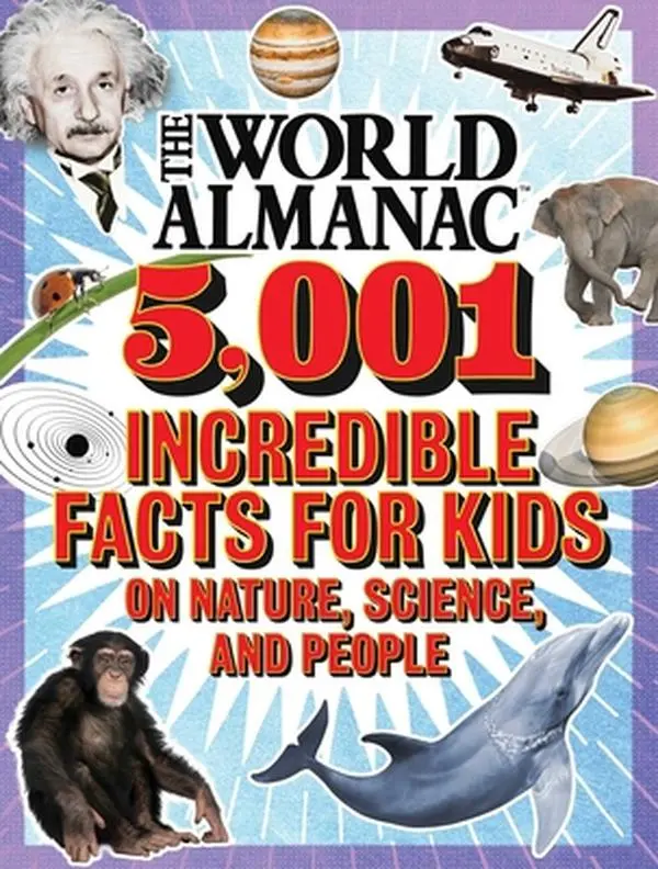 Used Hardcover Book - The World Almanac 5001 Incredible Facts for Kids on Nature, Science, People - Amazing Fun Learning Resource for Space, Geology Studies (English), Full-Color