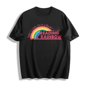 Retro Take a Look It's in a Book TShirt, Reading Rainbow TShirt, Book Lover Tee, Funny Bookish Tee, Librarian Tee, Book Club TShirt