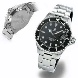 Steinhart OCEAN One 42mm Black Ceramic Bezel Automatic Swiss Diver Watch 103-0981