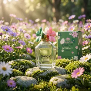 DAICY GREEN Eau De Parfum for Women, 100ml/3.4fl.oz. Fresh Floral Fragrance with Iconic Daisy Cap,  Top Notes: A sparkling burst of Wild Strawberry, Crisp Green Leaves, and Ruby Red Grapefruit