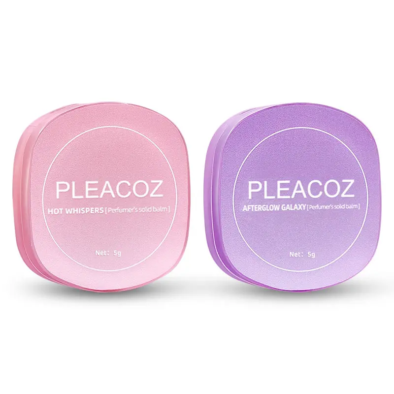 Pleacoz Solid Perfume Stick for Women, Portable Natural Wax Fragrance Balm with Built-in Mirror, Floral Gourmand or Woody Aromatic Scent, Aromatic Sweet Fruity, Floral Gourmand Scent