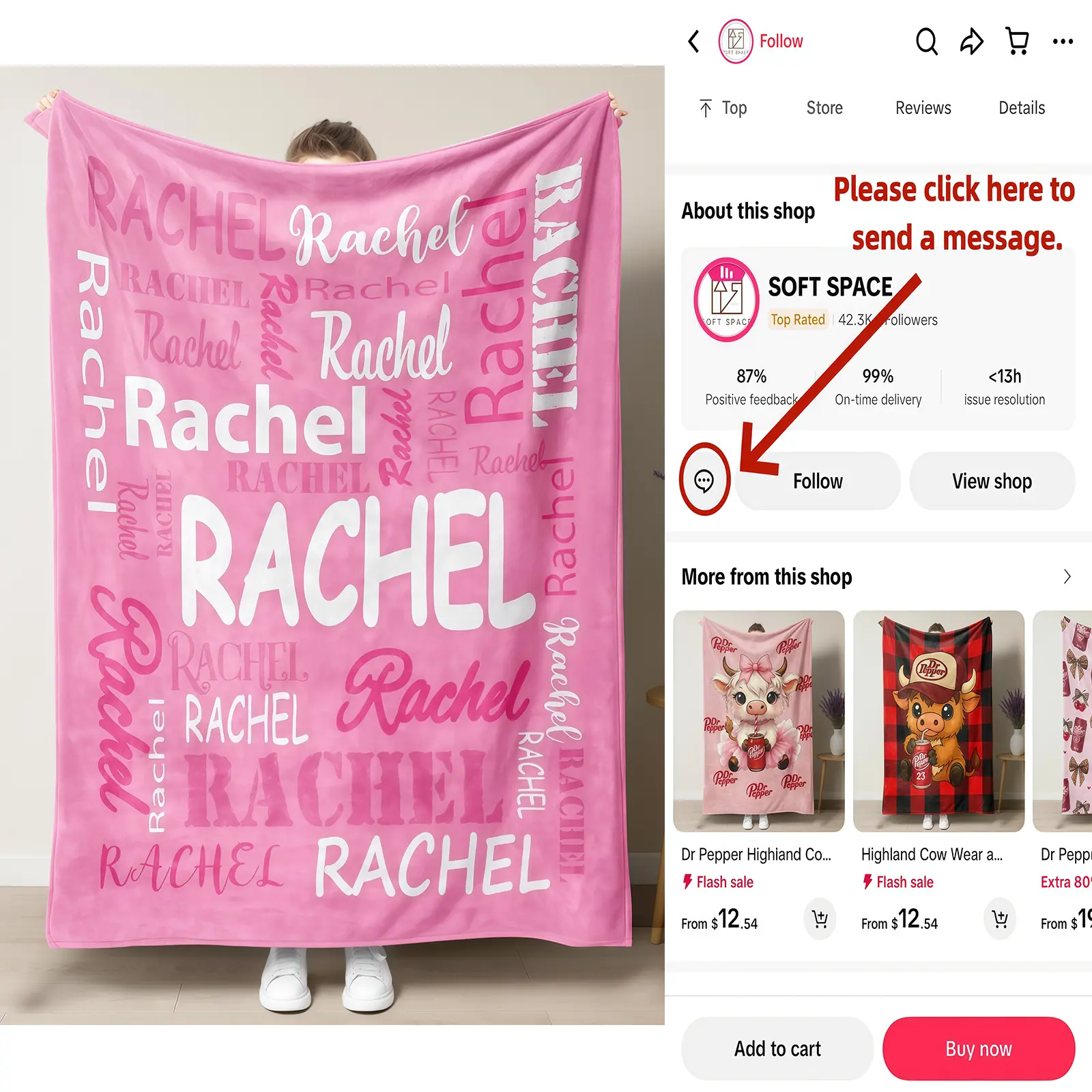 Customized Blankets and Throws Custom Blanket with Name Customized Flannel Blanket for Kids Christmas Blanket Gifts for Teen Girls Boys
