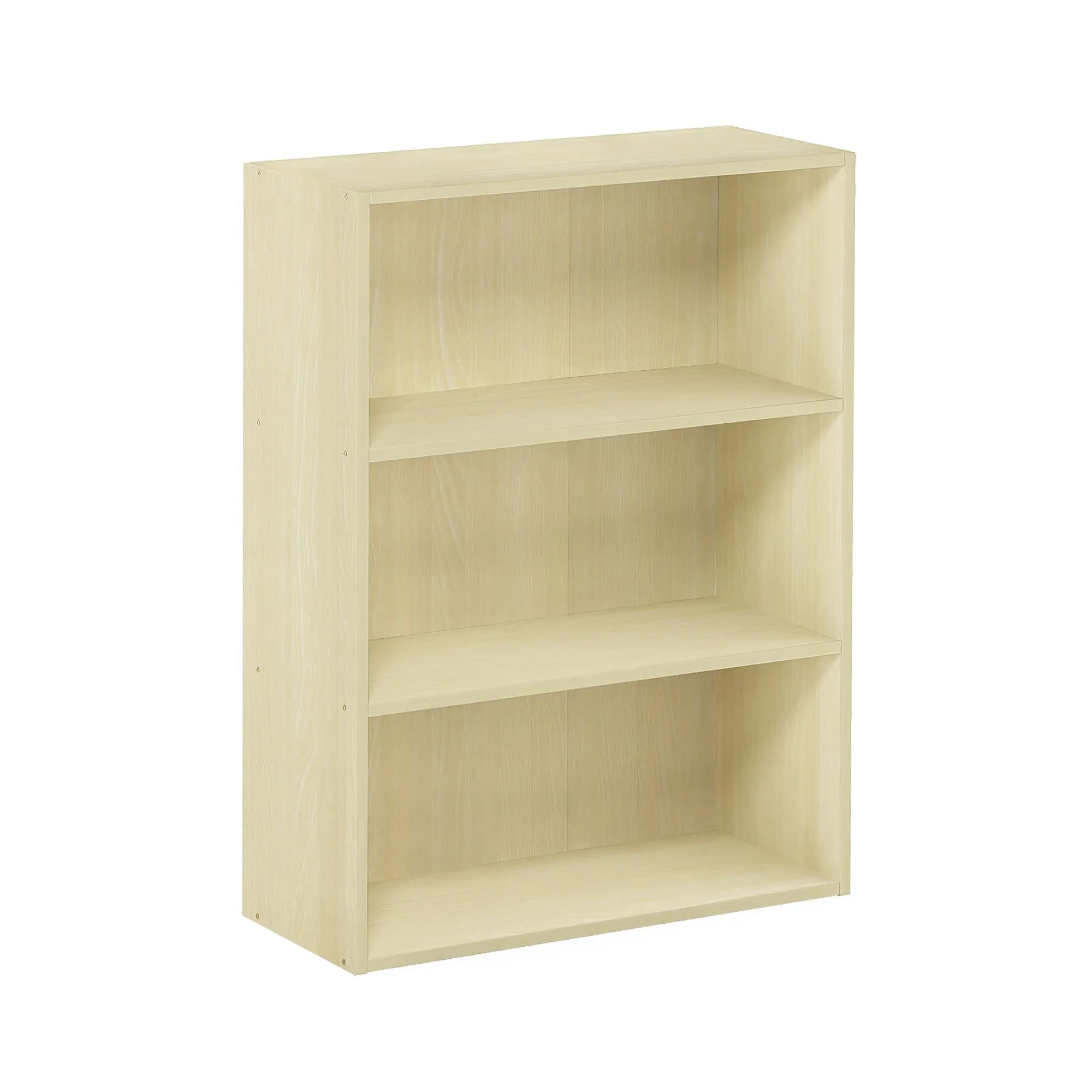 3-Tier Composite Wood Bookshelf - Open-Shelf Storage, Simple Design, 9.7x23.7x31.5 in Display Shelf Living Room Furniture, Engineered Wood Home Office Furniture, Engineered Wood Living Room Furniture