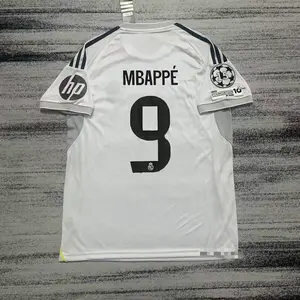 Men's and women's Real Madrid MBAPPE # 9 short sleeved football jersey, men's and women's new Real Madrid 26/27 home jersey, 25 26 home player edition short sleeved football jersey