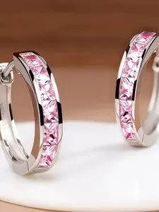 Fashion Circle Earrings, Round Design, Perfect for Daily Wear or Party Gifts, Multiple Colors, Lightweight Luxury Earrings, Versatile High-End Jewelry