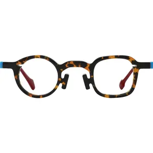 Fytoo Tortoise Blue Light Glasses | Detachable Lenses & Full Rim Acetate Frame | Retro Round Unisex for Office & Gaming | TikTok Viral Comfort Glasses | High Value 531329-02
