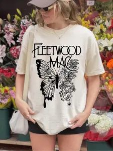 Comfort Colors Fleetwood Mac T-Shirt, Music Graphic Tee, Vintage Style Band Shirts, Streetswear Hot Trendy