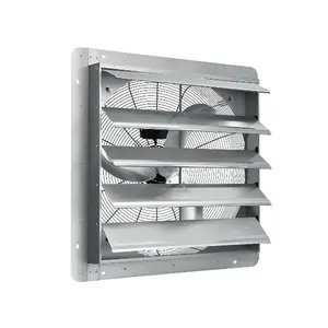 High-Speed Airflow Wall Mounted Shutter Exhaust Fan – 20" Aluminum Ventilation, 3500 CFM, Automatic Louvers, Low Noise, Powerful Extraction for Garage, Attic, Workshop, Greenhouse, Sheds, 1500 RPM