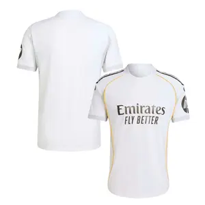 White Color RMA Style 25/26 Jersey, RMA Short Sleeve Home Edition Soccer Shirt