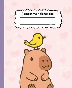 Cute Wide Ruled Capybara Composition Notebook for Kids — Fun School Notebook for Girls & Boys: 110 Pages of Creative Writing Space – For School and Beyond!