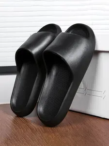 Men's Casual Solid Color Slides, EVA Slippers, Soft Comfortable Home Slippers, Non-slip Slippers for Indoor & Outdoor Wear