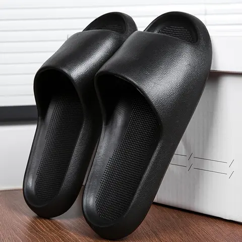 Men's Casual Solid Color Slides, EVA Slippers, Soft Comfortable Home Slippers, House Slippers, Non-slip Slippers for Indoor & Outdoor Wear, Lightweight Slipper