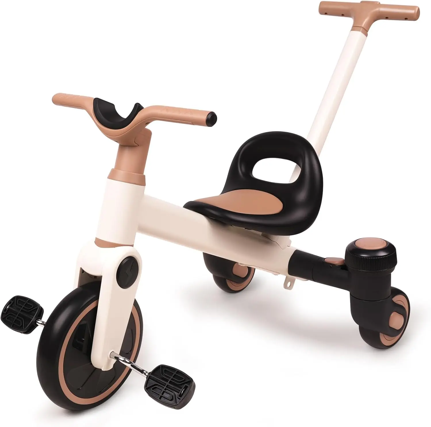 Sumsoltic 4-in-1 Toddler Tricycle - Toddler Bikes for Ages 3-5 with Adjustable Handle, Sturdy Frame, Convertible Drift Trike & Balance Glider Ride-On Toy