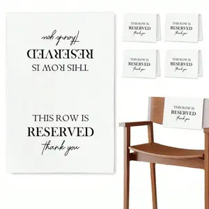 Reserved Seat Signs for Church Pews, Wedding Decor, Event Seating Markers, Fabric Chair Place Holders, Party Supplies