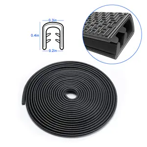 U-Shape Car Door Edge Guard Seal Strip, Universal Anti-Collision Rubber Protector Trim with Steel Core, Anti-Scratch Noise Reduction Dustproof Weather Stripping, No Adhesive Free Cuttable Door Edge Protector for All Vehicles