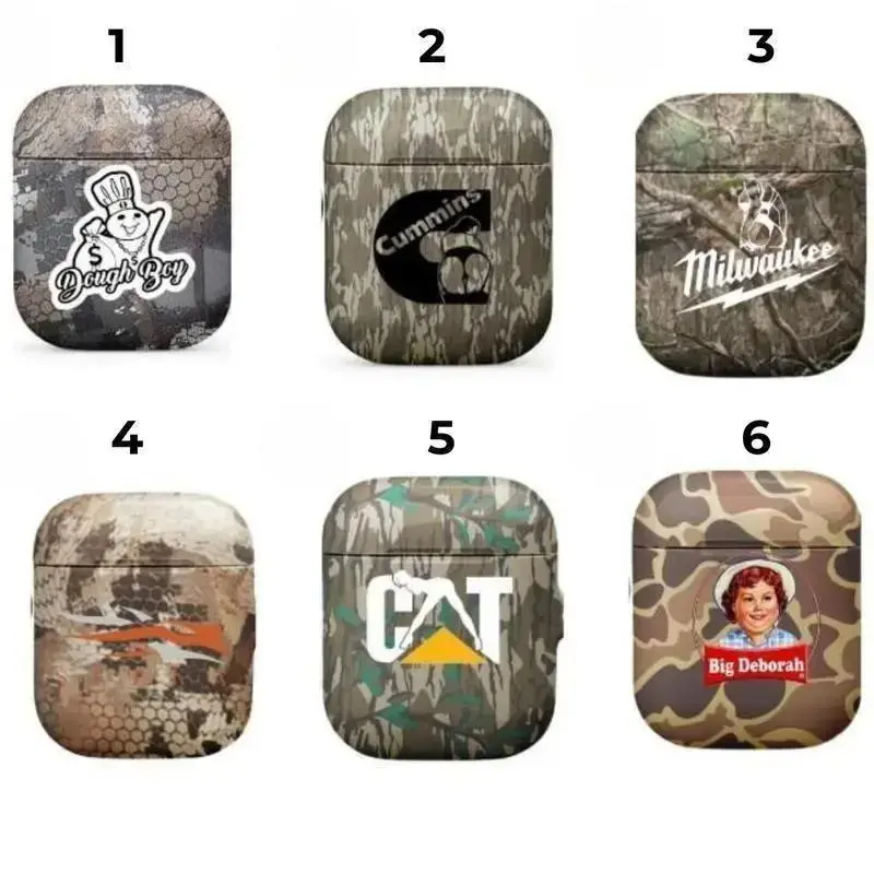 6Vintage Duck Hunting Camo Polycarbonate Handheld Wireless Headphone Case - 2026Durable, Shockproof Protection for AirPods Pro 1 2 3 , Airpod 1 2 3 4 Aesthetic Air Pods Case Cover Protective