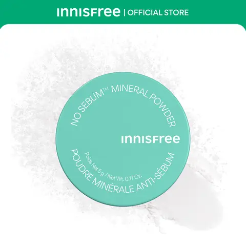 [Innisfree Official] No-Sebum Setting Mineral Makeup Powder - Translucent, Lightweight, Oil-Absorbing Blurring Loose Powder