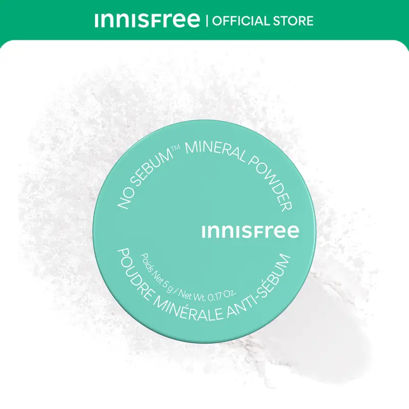 [Innisfree Official] No-Sebum Setting Mineral Makeup Powder - Translucent, Lightweight, Oil-Absorbing Blurring Loose Powder