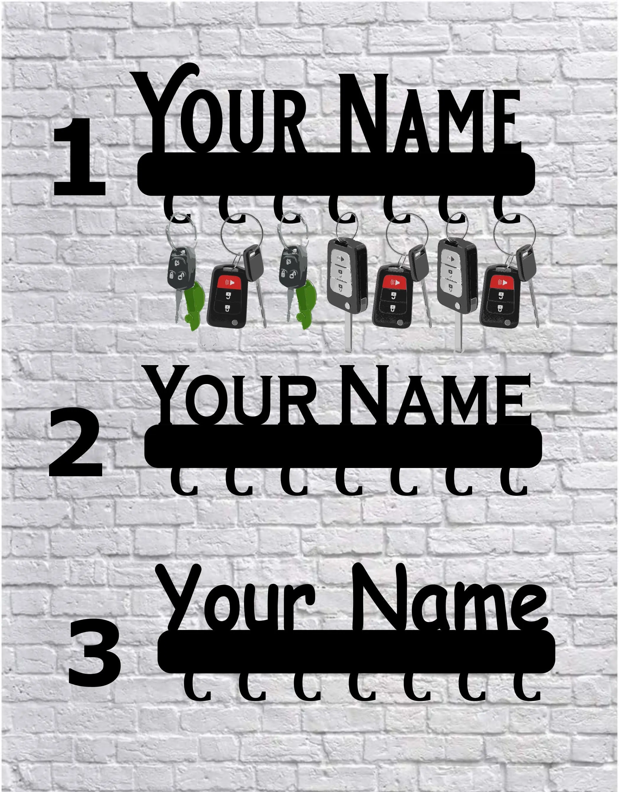 Custom Wall Key Hanger: Personalized Metal Organizer