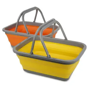 Foldable Sink, Portable & Foldable Dishwashing Basin Container for Camping, Hiking, and Outdoor Activities, Camping Essentials, Durable Plastic Sink