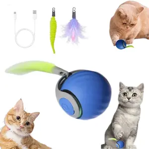 Speediest Tail 2.0  ,Interactive CatToy,CatToys for Indoor Cats,Chewie   Ball,Adjustable  Rolling ,Electric Rolling Ball Christmas Birthday  for Pets