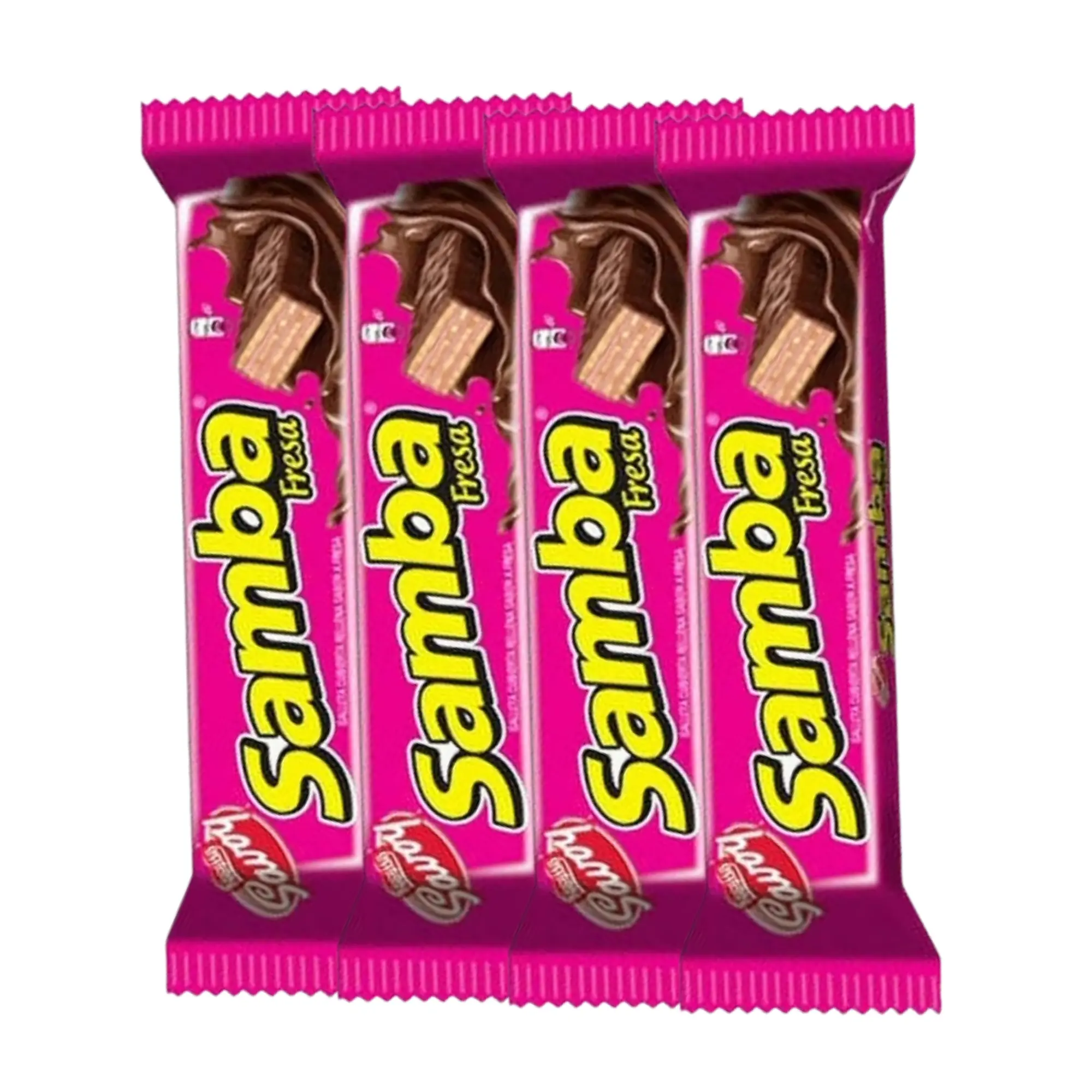 Galleta Samba Fresa (Samba Wafer Strawberry flavor) - 4/32g Galleta Samba Fresa (Samba Wafer Strawberry flavor) - 4/32g