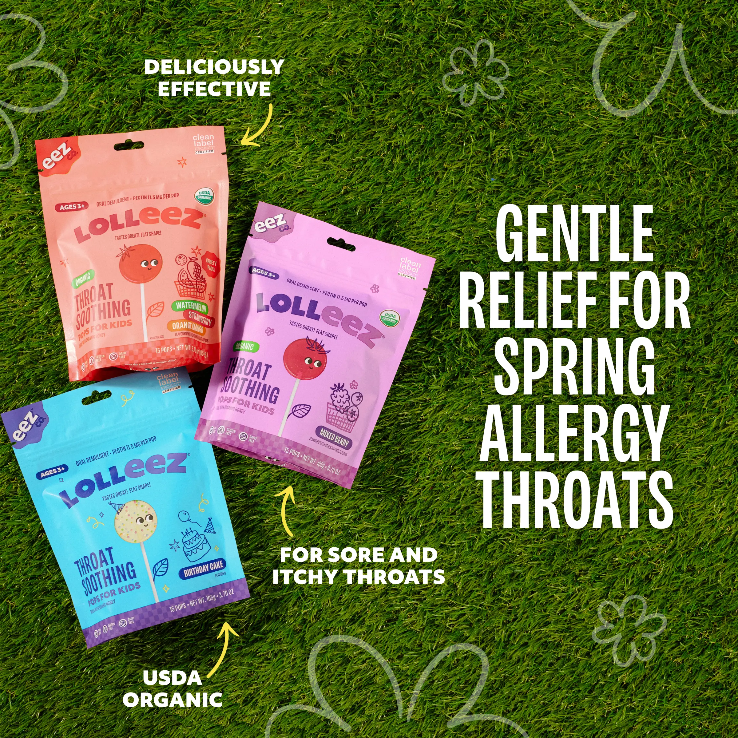 Lolleez & Sootheez Throat Soothing Bundle for Kids & Adults (4