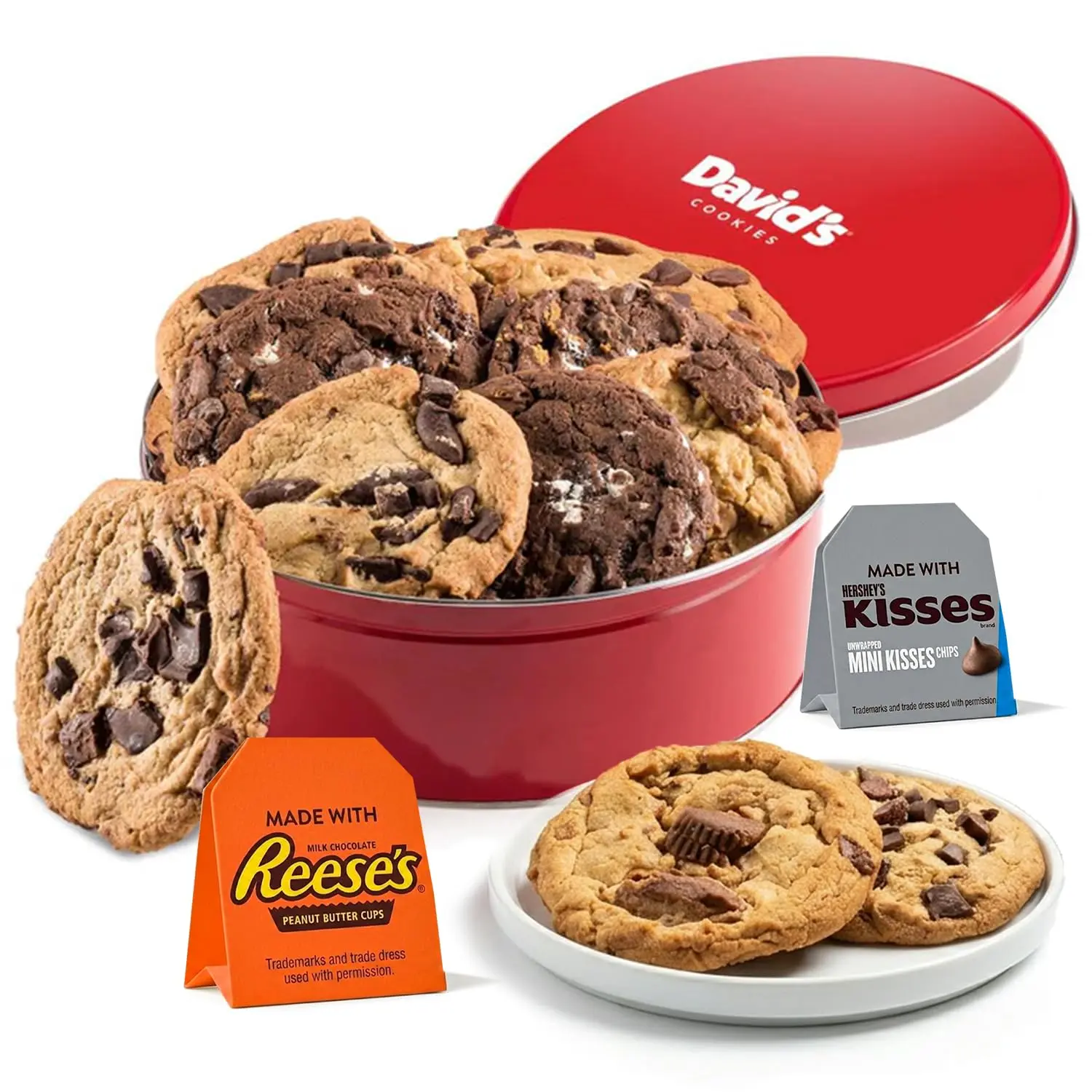 David's Cookies Jumbo Assorted Cookies, HERSHEY'S® & REESE'S®, 8 Count