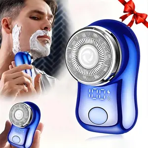 Portable Electric Shaver, 1 Box USB-C Rechargeable Beard Trimmer, Lightweight Beard Shaver for Travel, Office Business Trip, Cordless Shaver