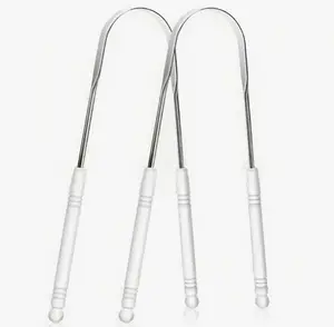 1 Piece Adult U-Shaped Tongue Scraper, 1 Stainless Steel Tongue Scraper, Reducing Bad Breath, Men's And Women's Hygiene Products, Oral Care Tools,