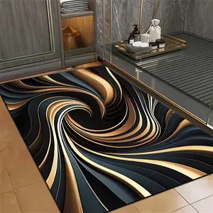 Soft diatomite floor mat - non-slip, quick-drying, water-absorbent, geometric pattern, hand-washable, suitable for bathroom, entrance hall, kitchen, Perfect Home Decoration
