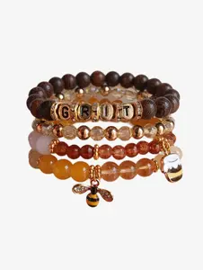 Honey Grit 4-Piece Bracelet Set