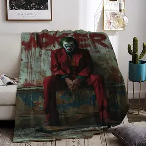 Joker Throw Flannel All Weather Blanket Kneeling Blankets Fluffy Warm Winter Blanket Blankets on Offer Home Knee Throw Wearing Microfiber