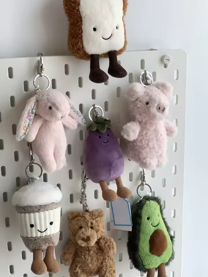 JELLYCAT Keychains Jellycat Kawaii Plush Keychain Collection, Super Soft Cute Animal Bag Charm Keyring, Must-Have Trendy Backpack Accessory, Best Back To School Birthday Christmas Gift