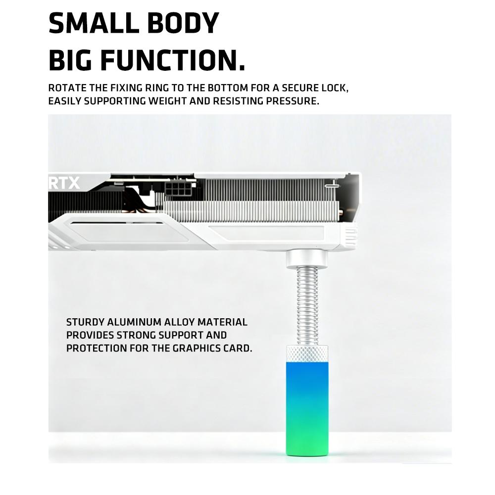 ARGB GPU Support Bracket,with RGB light,ARGB GPU Holder,Height Adjustable,Light Sync to motherboard,Holder bracket for PC GPU,Computer Accessories