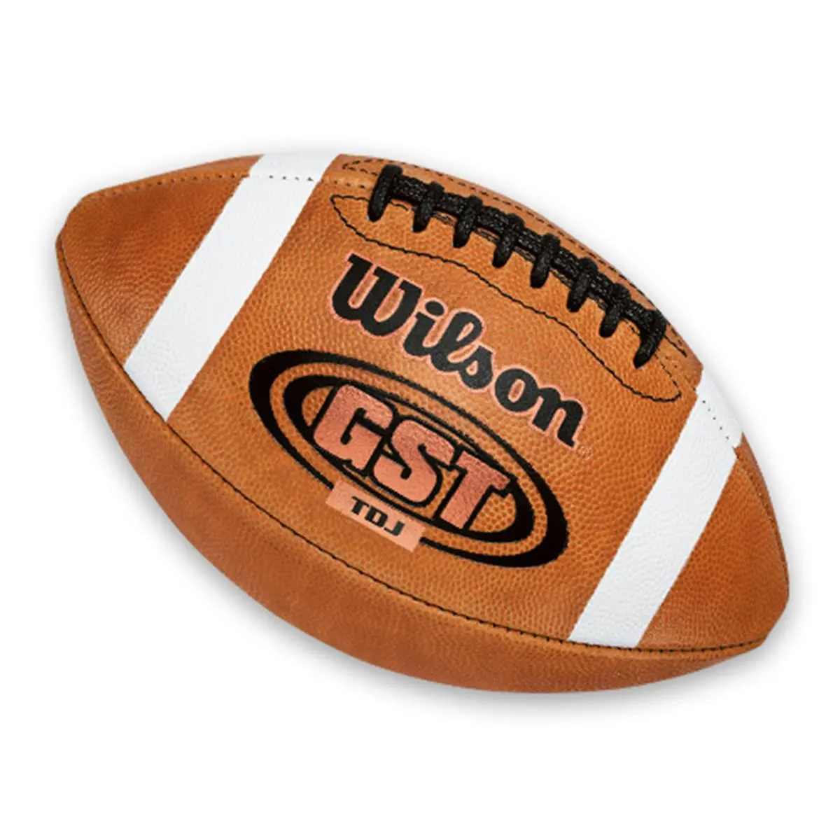 Wilson GST TDJ American Football with Reinforced ACL Lacing and Deeper Pebbled Texture for Enhanced Grip, Durable Outdoor Sports balls, Grip Boost, Dual Sided Lace, Firm Grip