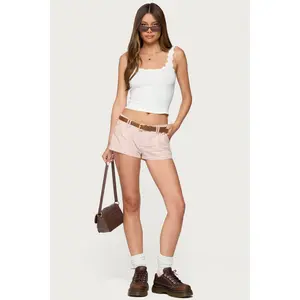 Monty Plaid Micro Shorts