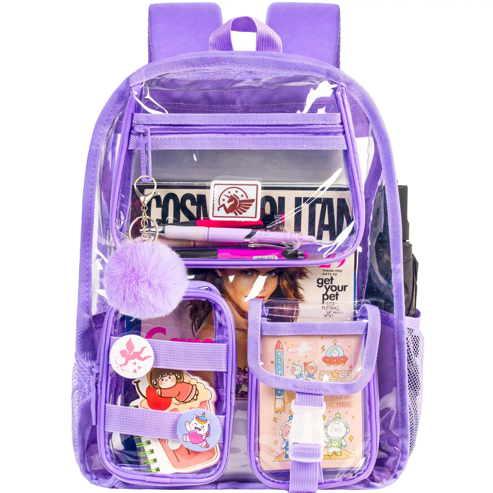 Clear Backpack, Heavy Duty Transparent Bookbag for Women and Men